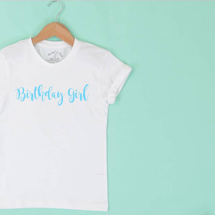 Camiseta infantil Birthday Girl por atacado de Rocket & Rose Ltd