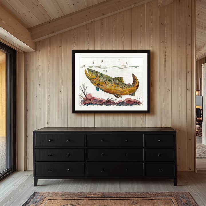 Art Print | Fish Wall Art | BROWN TROUT, II for wholesale by Dolan Geiman