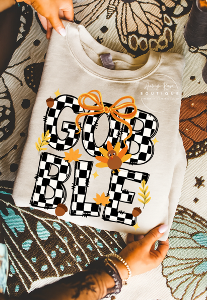 Trendy Chic Apparel LLC - Wholesale Graphic Sweatshirt - Women's - Gobble Checkered Sweatshirts & T-Shirts 1