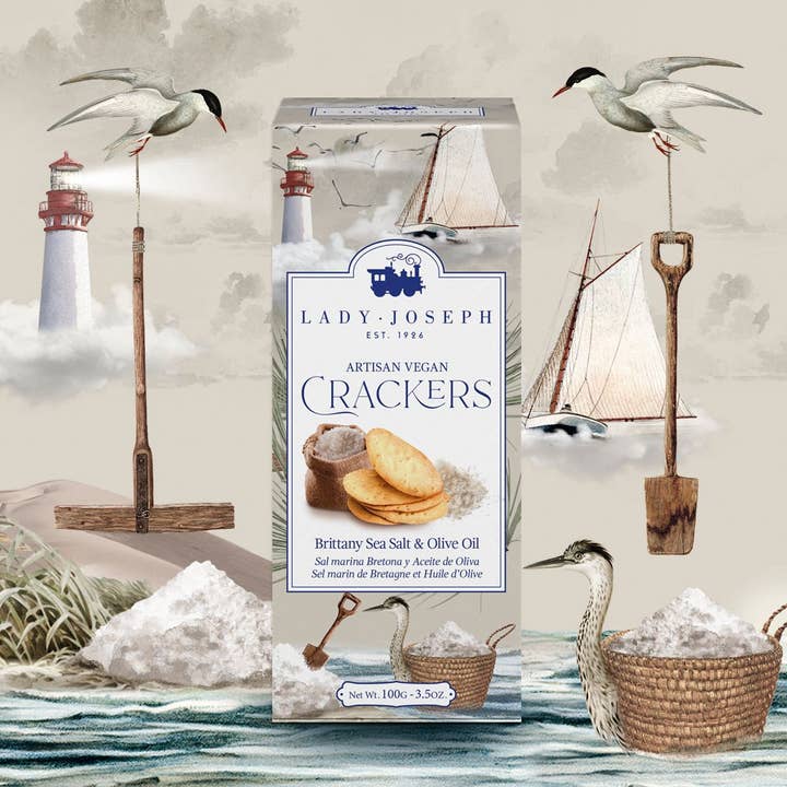 Lady Joseph - Wholesale Crackers - Crackers with Brittany Sea Salt & Olive Oil (cracker snack)
