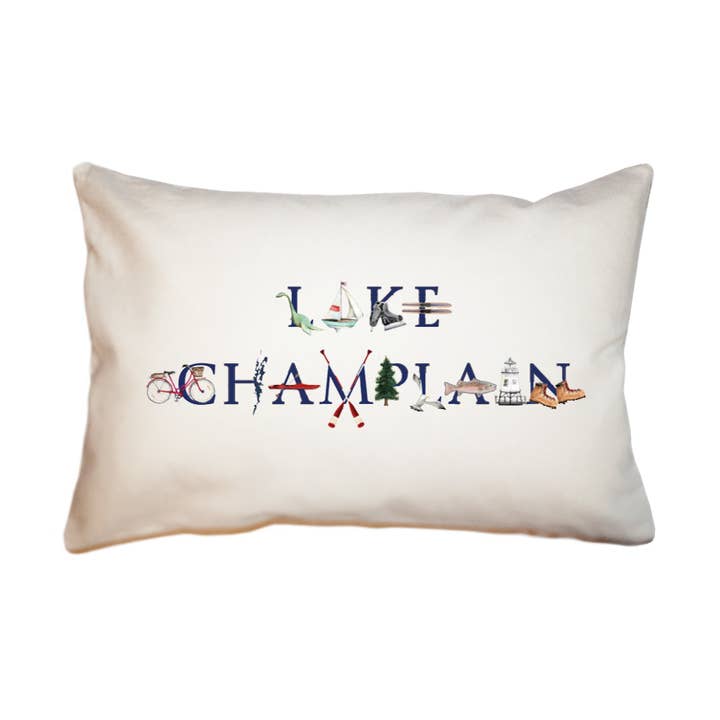 lake champlain small accent pillow for wholesale by Tina Labadini Designs