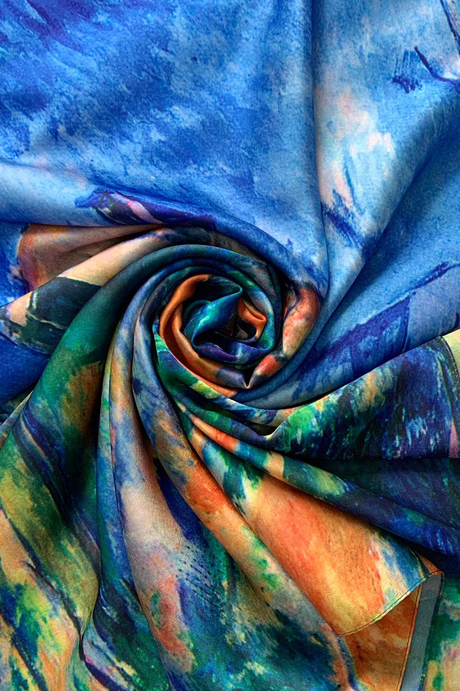 Multi Cezanne Post Impressionism On The Way to The Chateau Painting Print Art Scarf 3725 for wholesale on Faire3