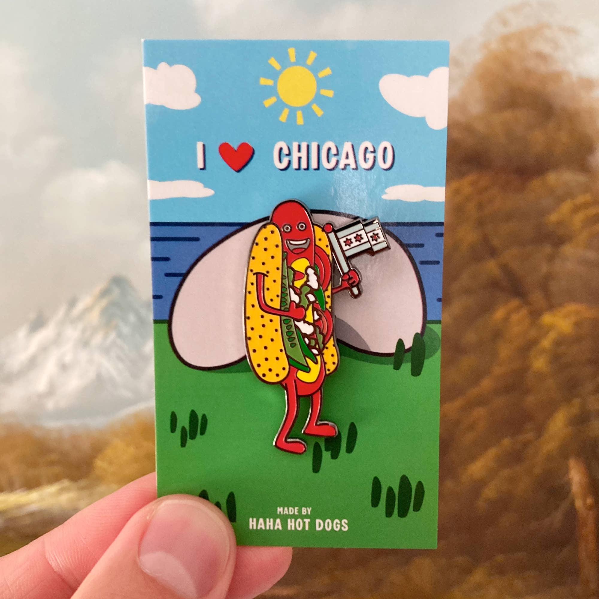 Pin - Chicago Style Hot Dog for wholesale by Haha Hot Dogs