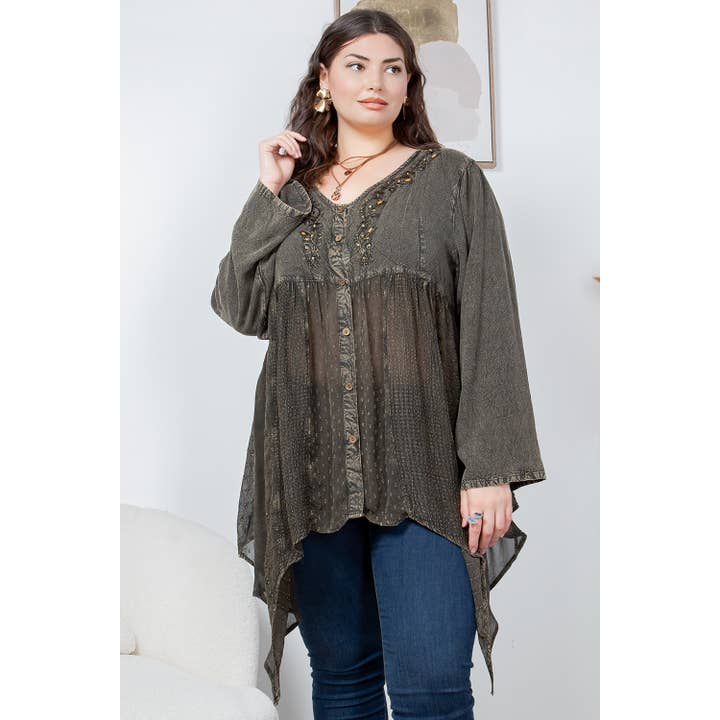 Young Threads - Wholesale Tunic - Women's - Bohemian Rhapsody: Stonewashed Rayon Women Top16