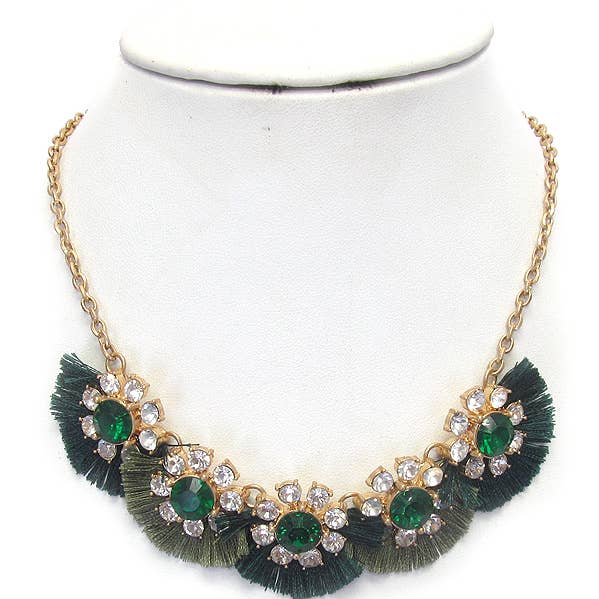 Jewelry Max - Wholesale Pendant/Charm Necklace - ( F471 ) STONE CRYSTAL NECKLACE0