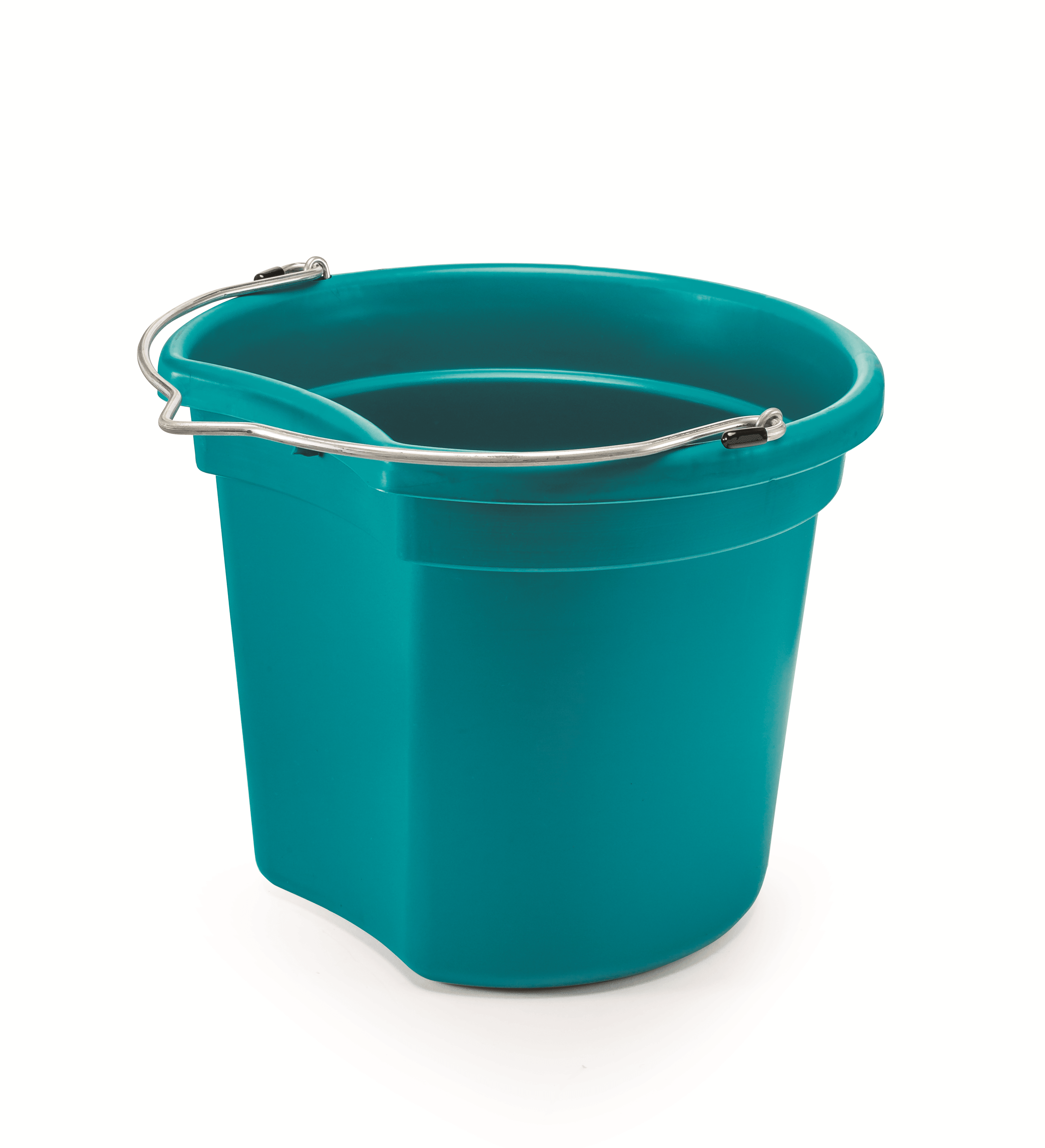 K&D Equestrian - Wholesale Bucket/Pail - KD-120E 18 Qt. Flat Back Silver Line Bucket1