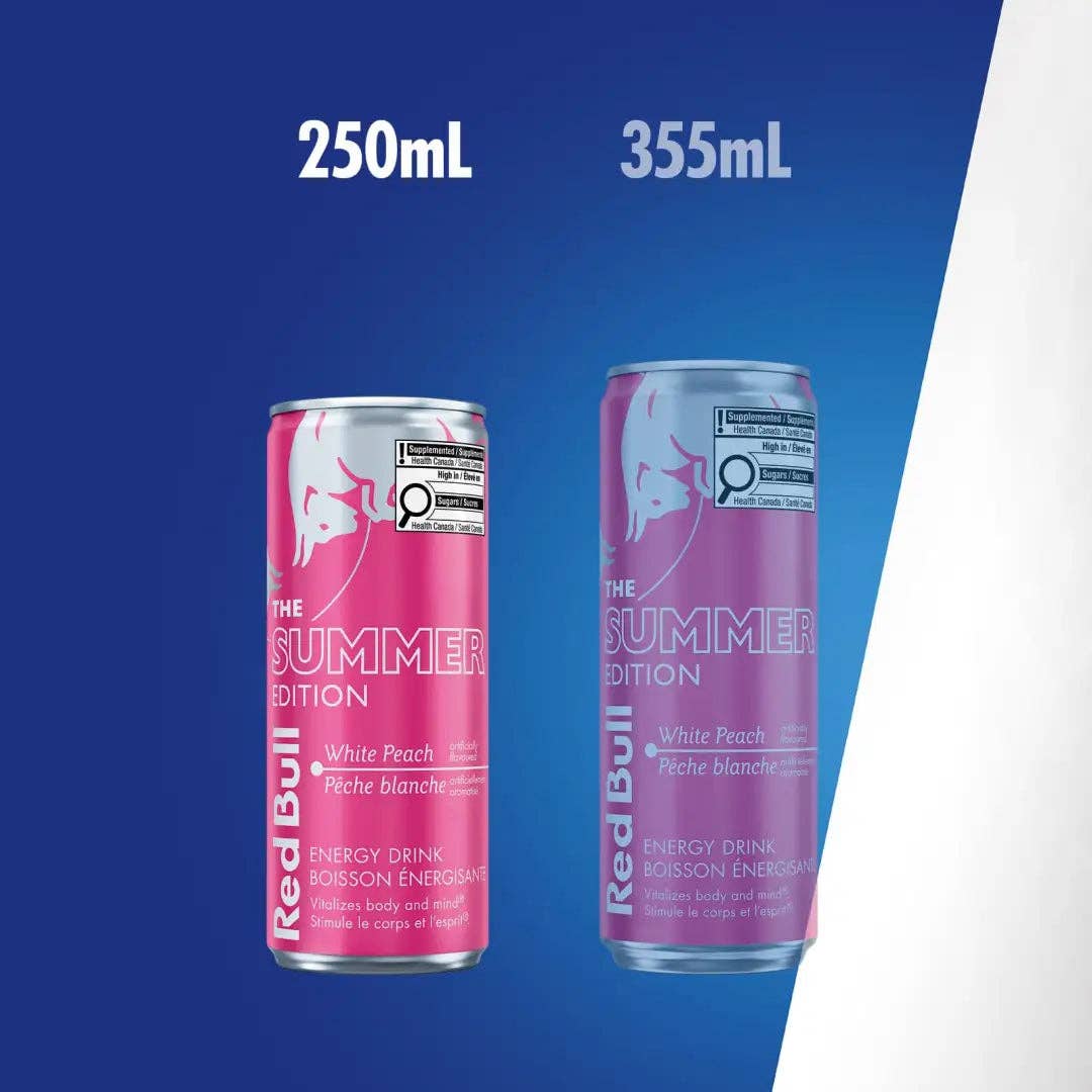 Echo Sales Canada – Engroshandel Sports-/energidrik – Red Bull Energidrik, Hvid Fersken, 250 ml (24 stk.)1