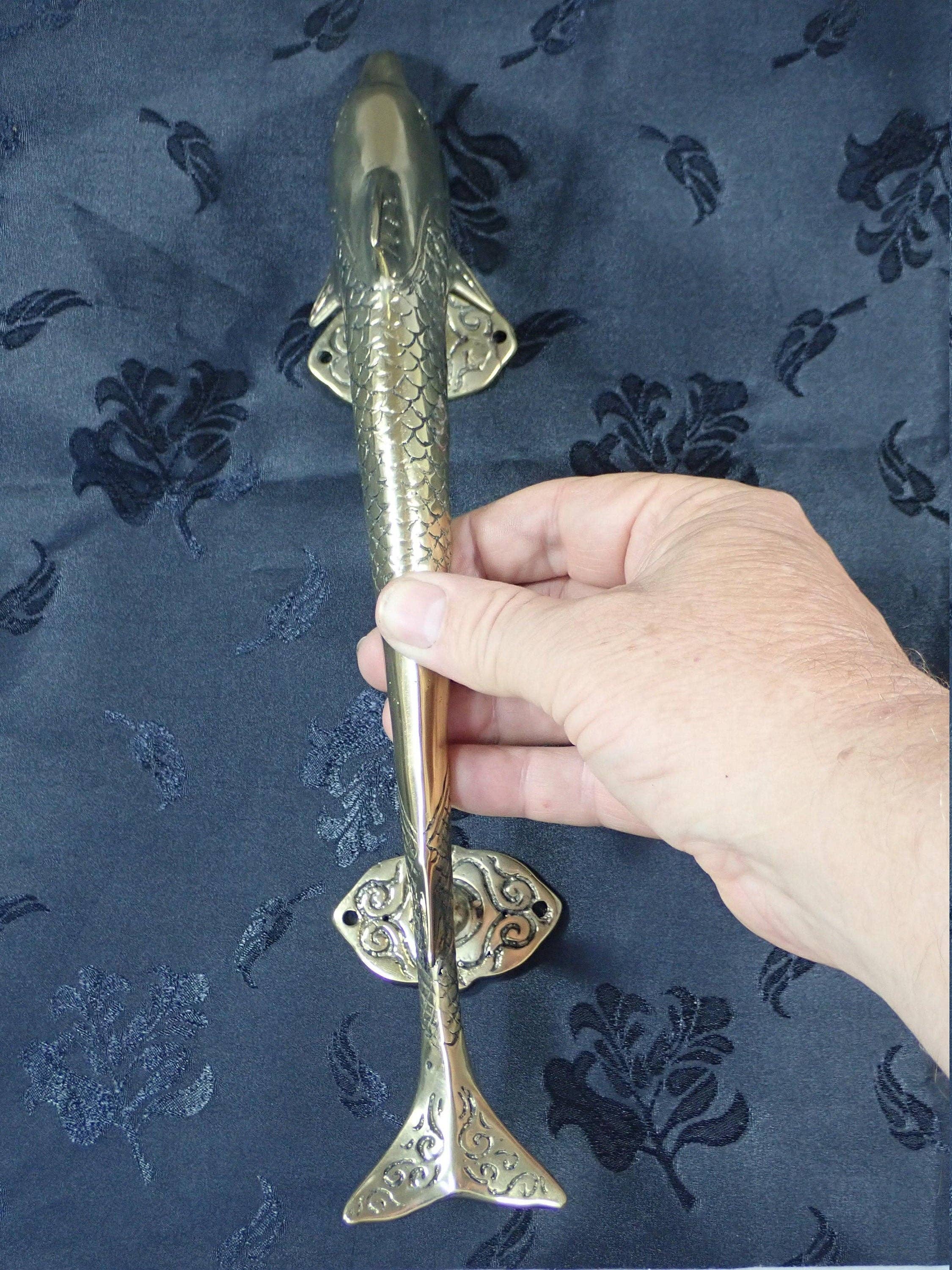 Ubud Glass – Großhandel Griff/Handgriff – Delfin-Eingangstürgriff, antiker Türgriff aus massivem Bronze-Seepferdchen2