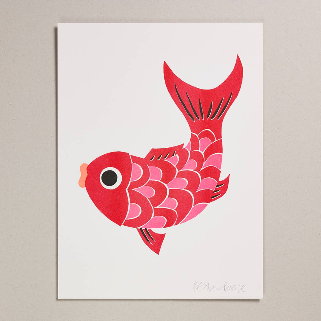 Petra Boase Ltd (US Duties Paid) – wholesale Art print – Risograph Print 40 x 30 cm - Koi Fish2