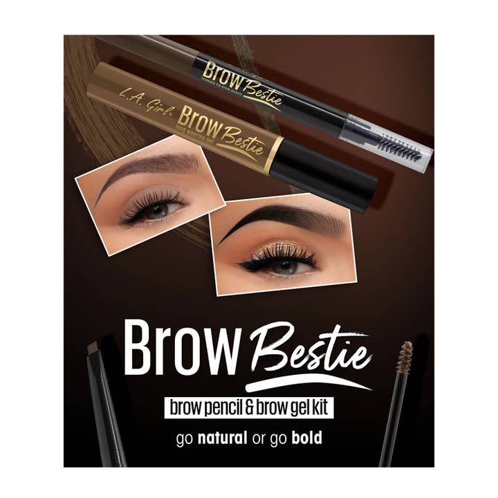 PINEAPPLE Beauty - Wholesale Eyebrow Pencil/Filler - LA Girl GBG383 Cool Brown Brow Bestie Gel Kit - 3 pcs