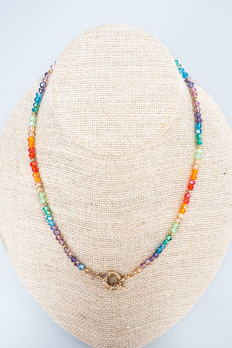 Wholesale Accessory Market - Wholesale Beaded/Pearl Necklace - Crystal Avenue Multi-Color Bead the Way Necklace