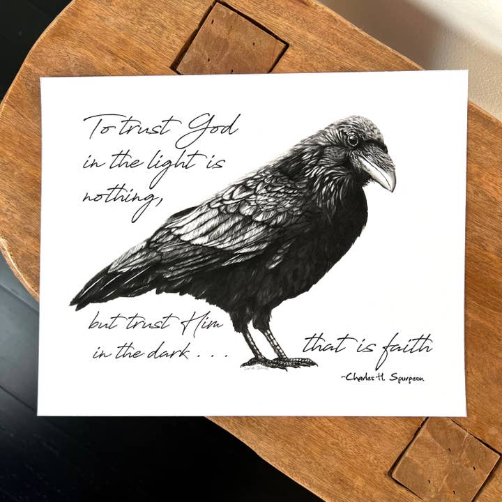 Raven Nevermore: Faithful and True Series Art Print for wholesale by Dark Fox Creative