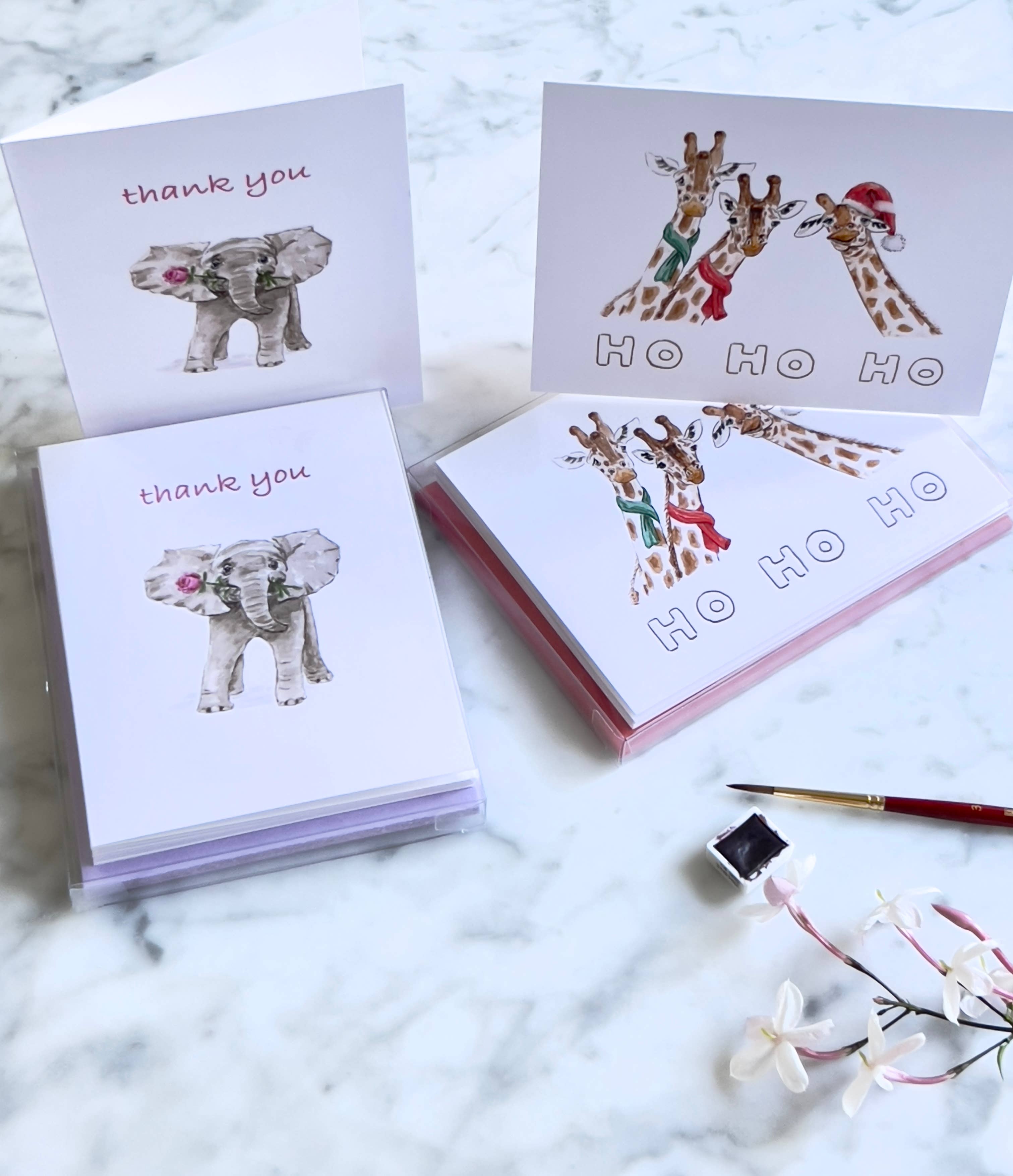 Flower Bird Art Studio - Wholesale Congratulations Card - Boxed party invites of 8-singing wren1