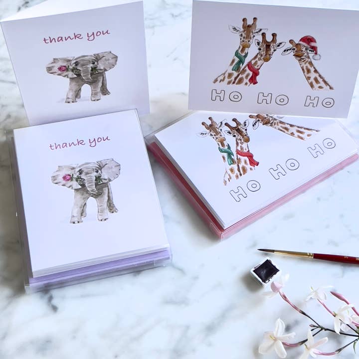 Flower Bird Art Studio - Wholesale Congratulations Card - Boxed party invites of 8-singing wren1