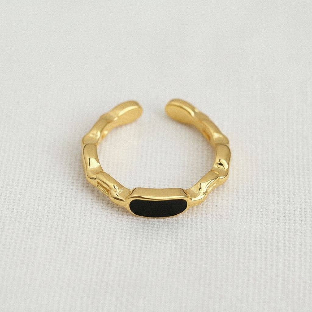 Ellemadera - Wholesale Band/gestapelde ring - Ambachtelijke vintage-geïnspireerde verstelbare ring1