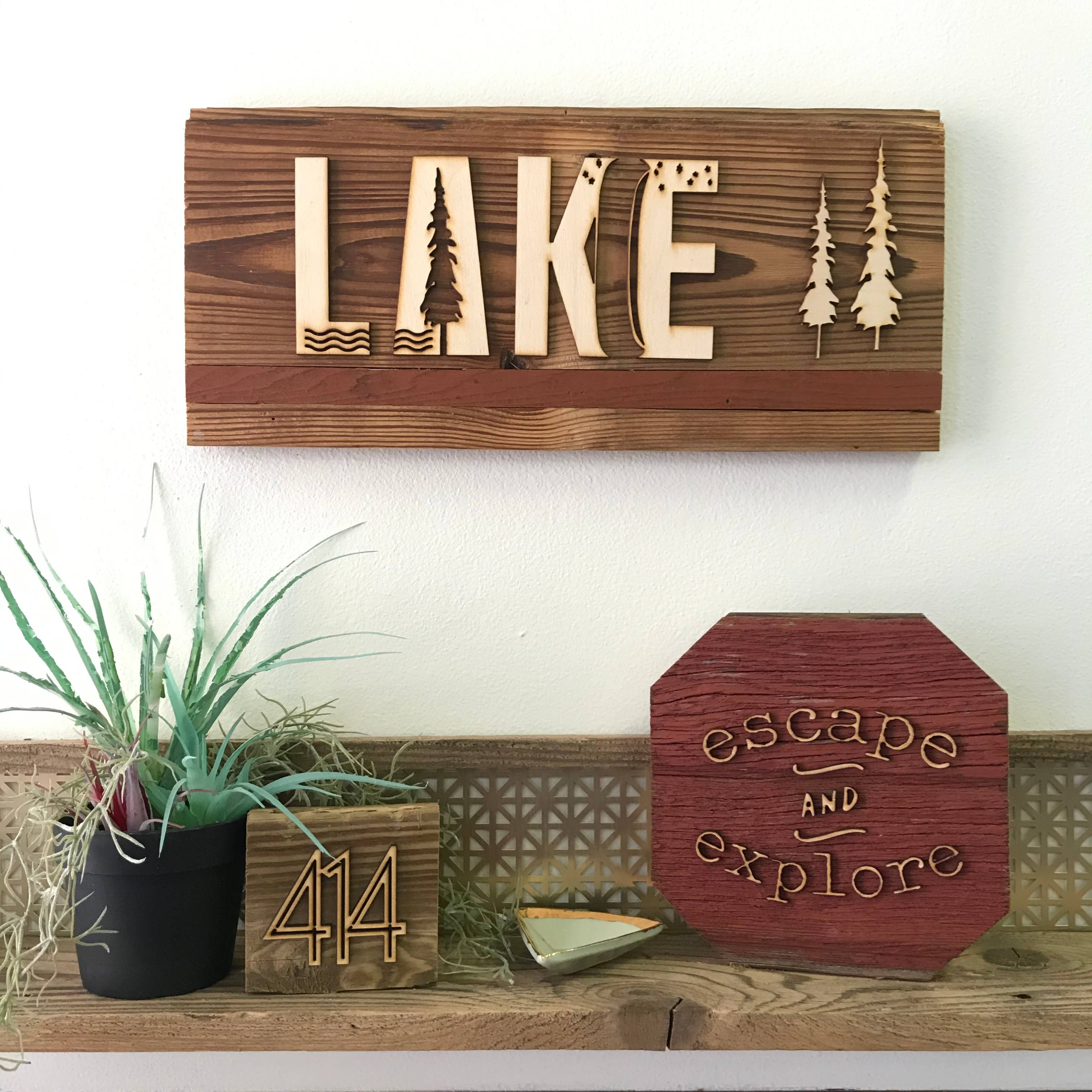 Makery Maven Co. - Wholesale Wall Accent - Travel Collection | Lake Wall Art4