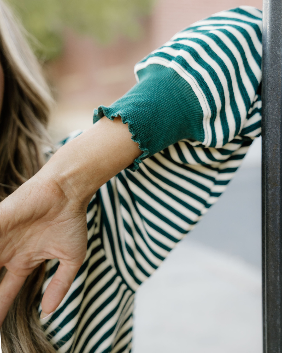 Rayas verdes Stevie Top - Verde de venta al por mayor en Faire7