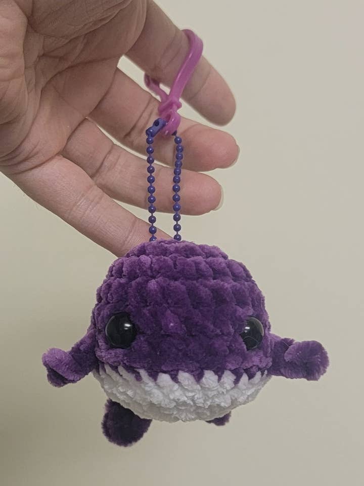 Crochet Whale Keychain for wholesale by Bear Rye