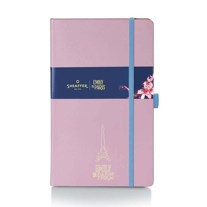 Sheaffer Emily in Paris Medium Notebook 90 GSM Ink Friendly Paper with Embossed Eiffel Tower - Pink for wholesale by Sheaffer Pens