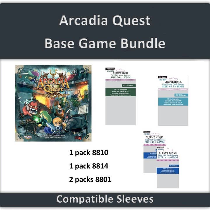 "Arcadia Quest Base Game" Sleeve Bundle for wholesale by Mayday Games