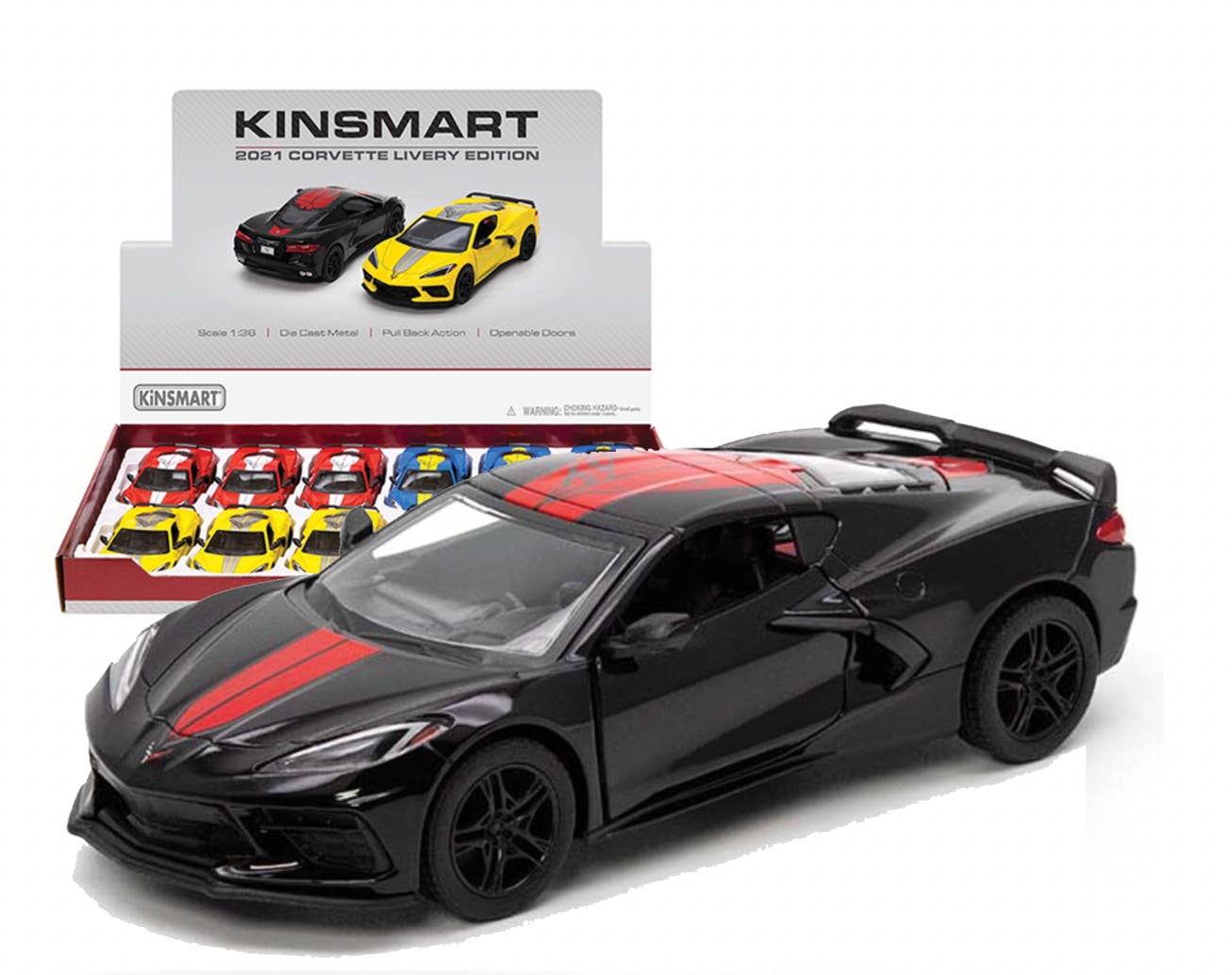 Luna Die-cast Cars - Wholesale Toy car/truck – Child - 5" 2021 CORVETTE W/DESIGN Die Cast Car