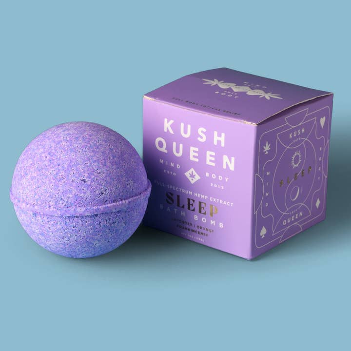 Kush Queen CBD - Wholesale CBD Bath Salts & Soaps - Sleep 1:1 CBD & Delta 9 THC Bath Bomb