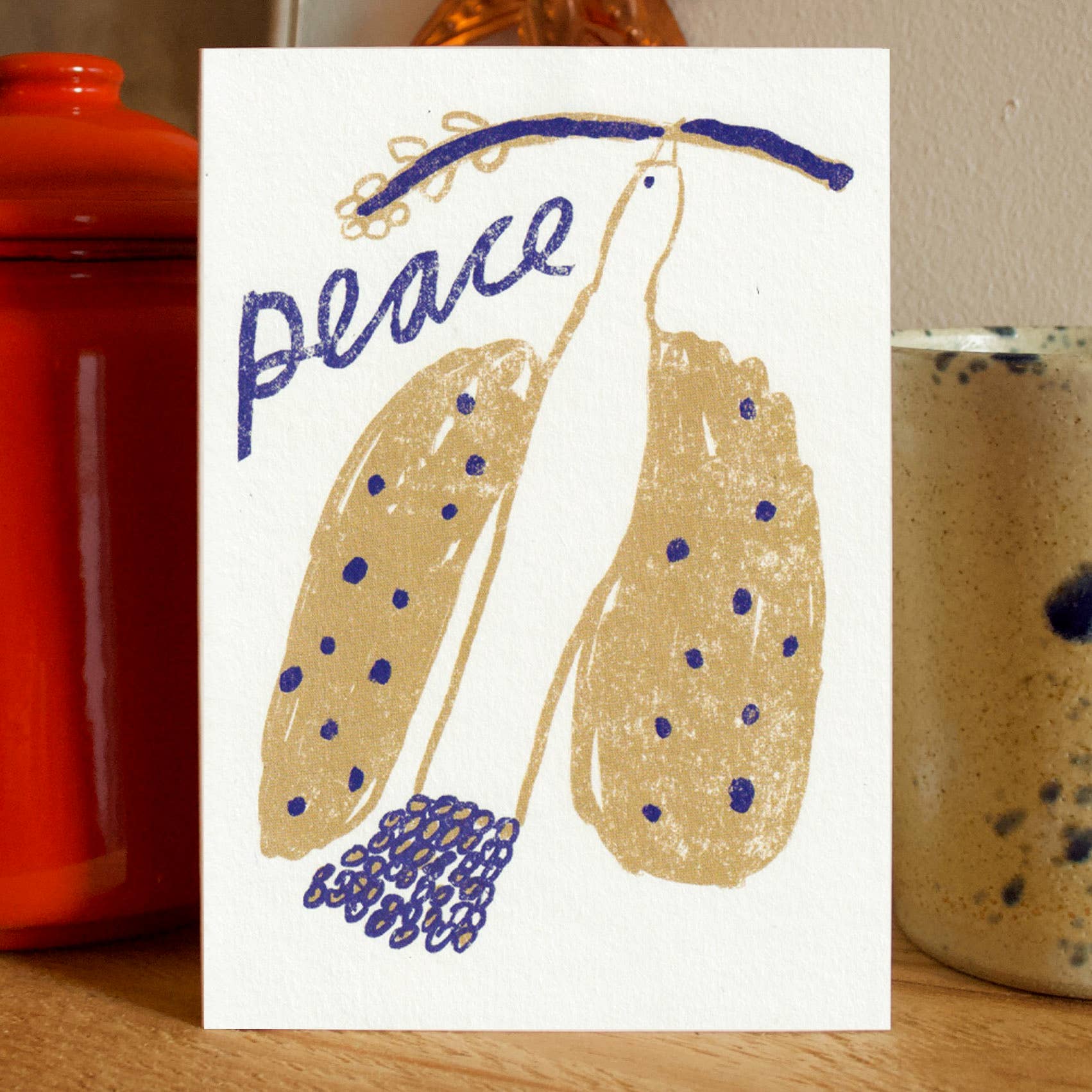 Hot Pink Press - Wholesale Kerstkaartje - Vredesduif Kerstkaart | Feestelijke Wintervogel1