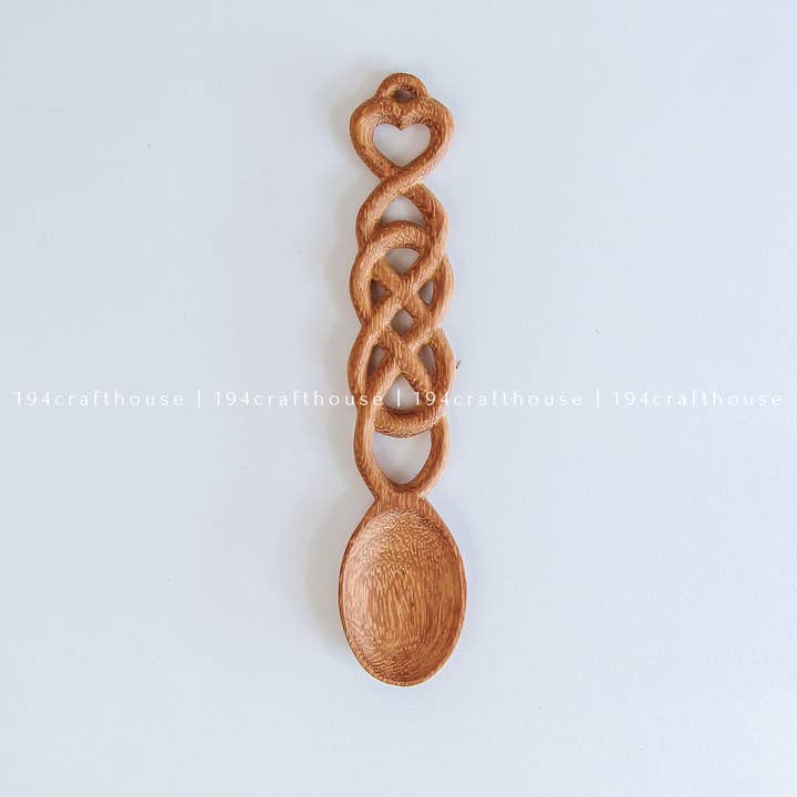 194 Craft House – wholesale Kitchen spoon – Welsh Love Spoon - Wooden Heart Spoon - Home Decor and Gifts4