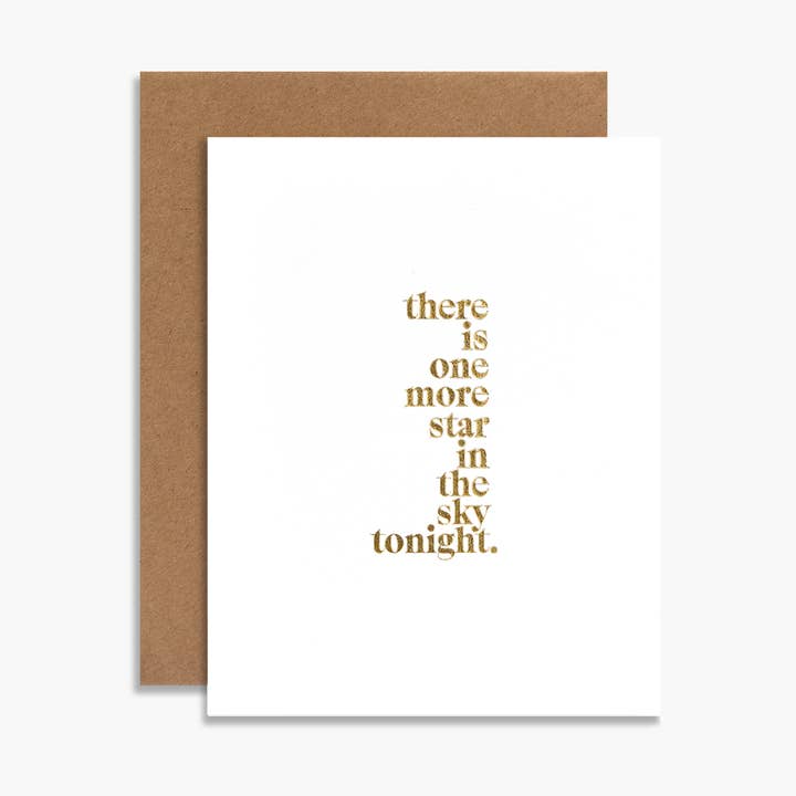 There Is One More Star In The Sky Tonight Sympathy Card for wholesale by Souvenir Stationery