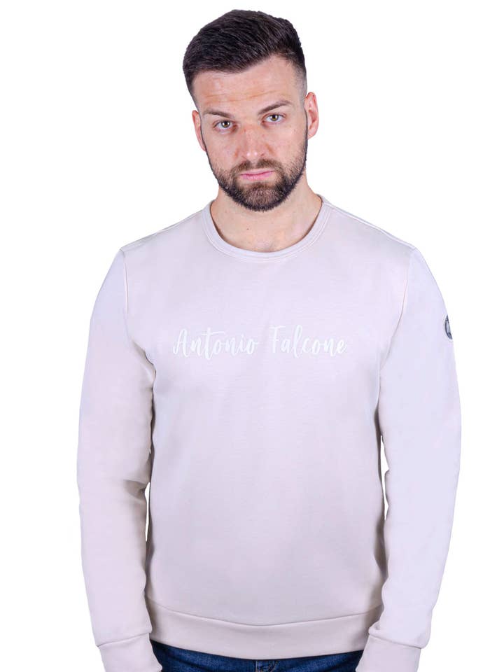 Giovanni Sweatshirt Stone for wholesale by Antonio Falcone