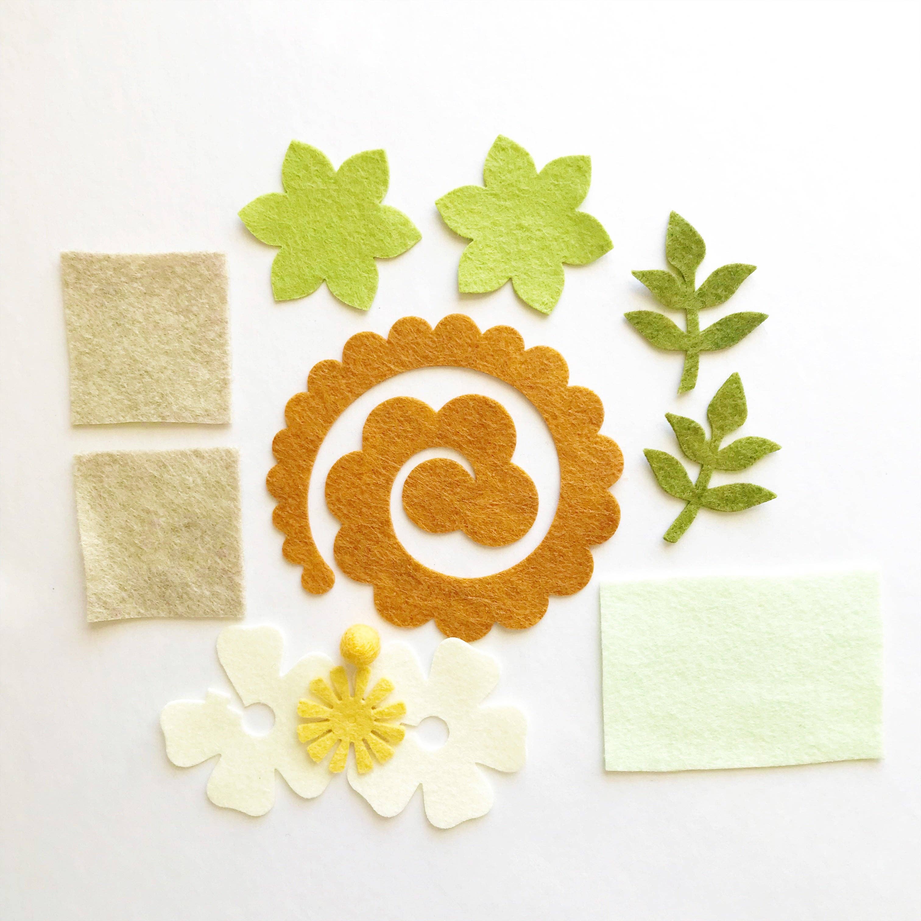 Heartgrooves Handmade - Wholesale DIY Craft Kit - Mini Felt Flower Craft Kit | Autumn Succulent1
