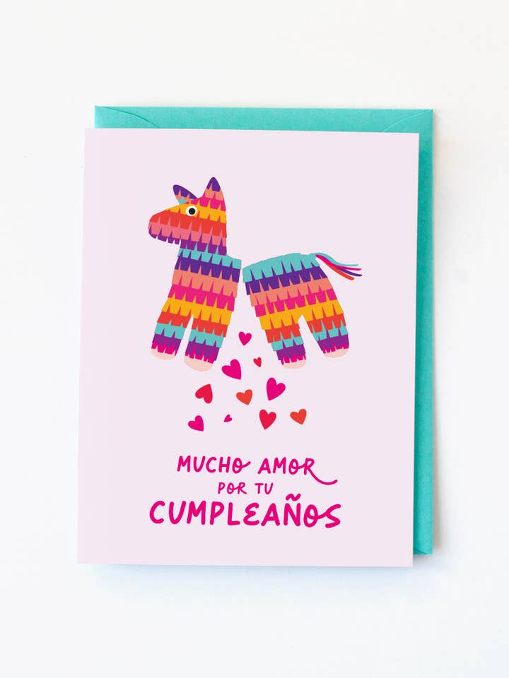 Carte d'anniversaire espagnole Piñata | feliz cumpleaños pour la vente par Graphic Anthology Greeting Cards