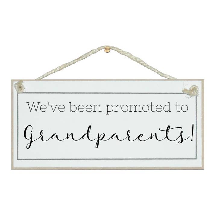 Promoted to Grandparents! Children Signs for wholesale by Crafty Clara