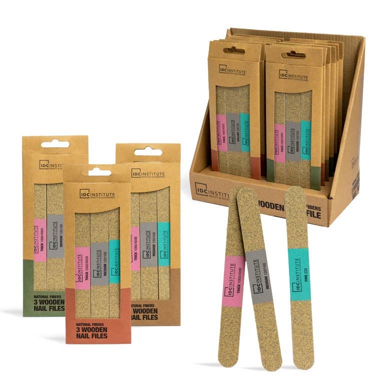 Aquarius Cosmetic SLU - Wholesale Toothbrush - IDC INSTITUTE NATURAL FIBERS NAIL FILES SET 3PCS0