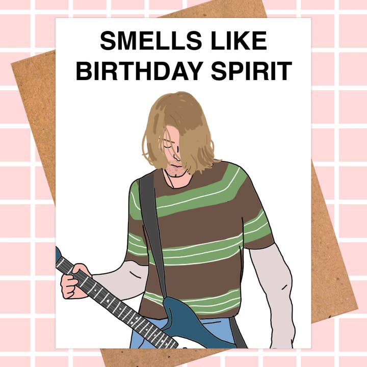 Pop Hot Cards - Wholesale Birthday Card - Kurt Cobain Birthday Card, Nirvana Birthday Card