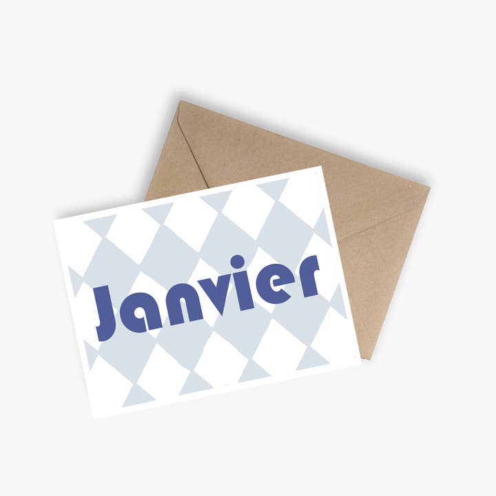 LE PAPIER GRAPHIQUE - Wholesale Everyday Greeting Card - Simple card - JANUARY TO DECEMBER (MONTH)1
