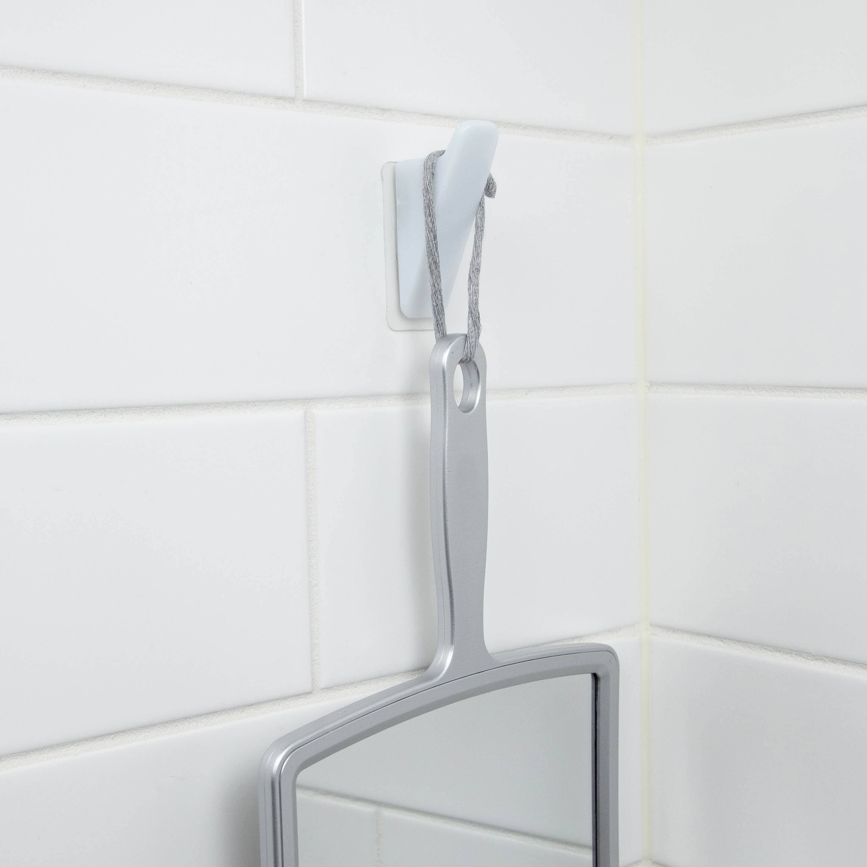 Three by Three Seattle - Vente Ensemble d'accessoires pour salle de bain - ensemble de 3 grands crochets aquafolio avec support adhésif2