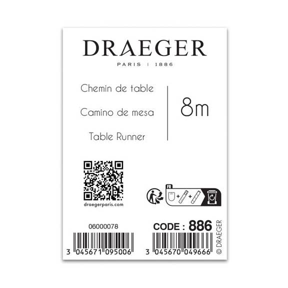 Runner da tavola dorato, decorazione per Capodanno, 28,5 x 5 x 5 cm per la vendita all'ingrosso da parte di Draeger Paris