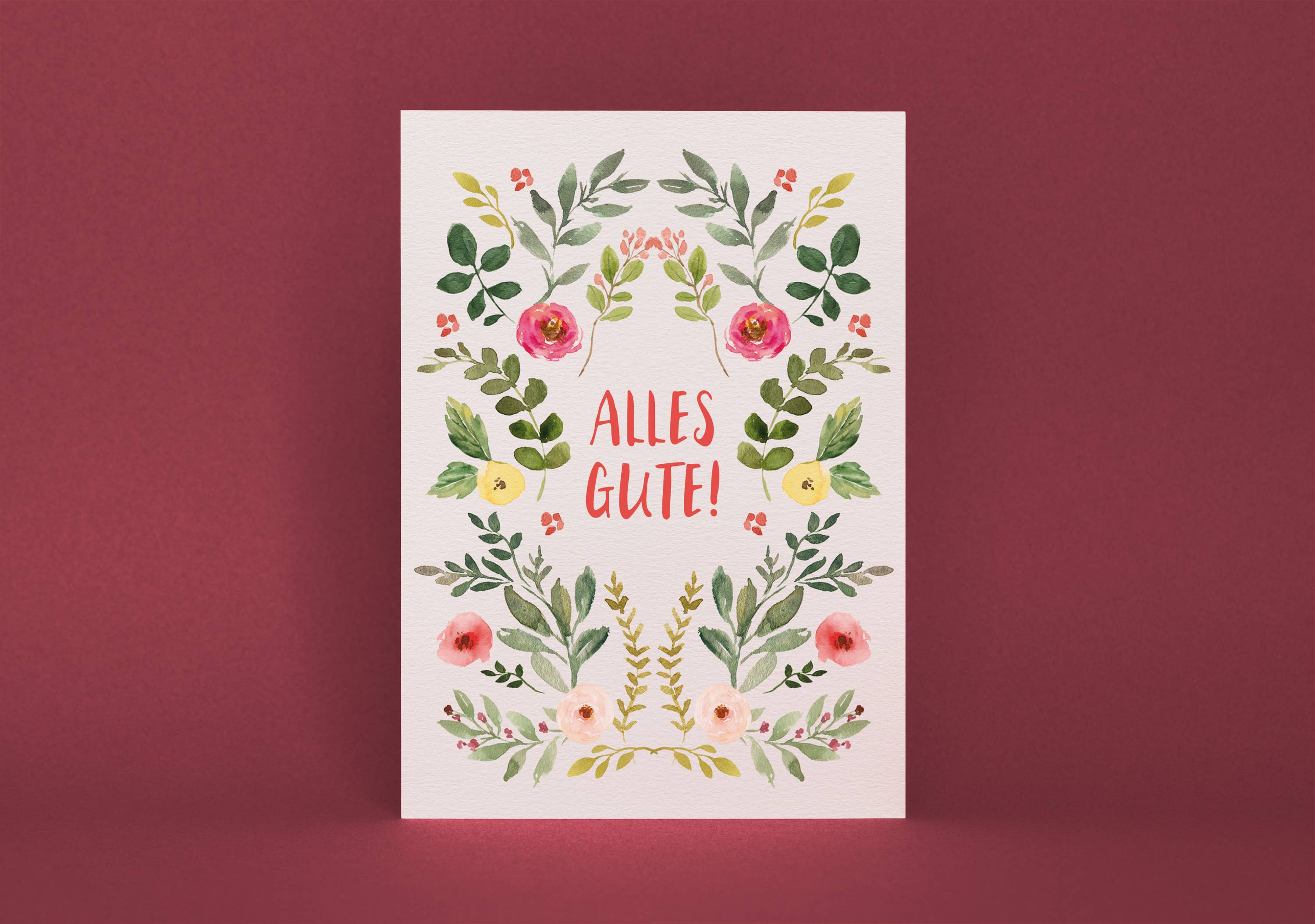 Justepixx - Wholesale Postcard - Postcard Alles Gute A6 Greetings Card2