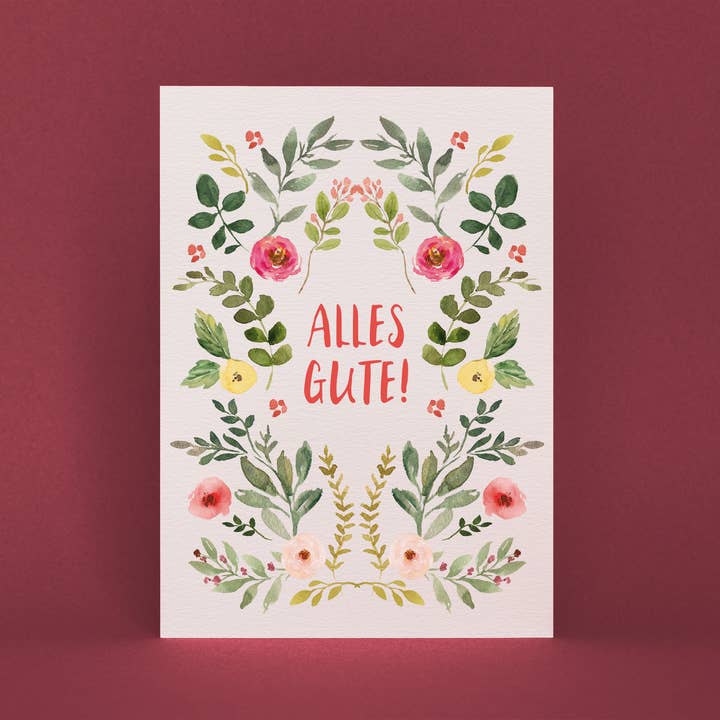 Justepixx - Wholesale Postcard - Postcard Alles Gute A6 Greetings Card2