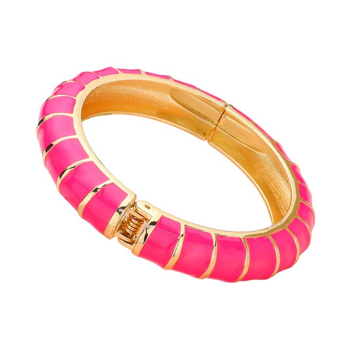 Sensibling Corp. - Wholesale Bangle Bracelet - Enamel Bamboo Hinged Bangle Bracelet5