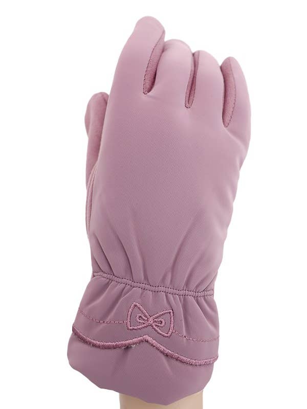 Touchscreen Fingertip Satin Felt Polyester Winter Gloves for wholesale by Cap Zone