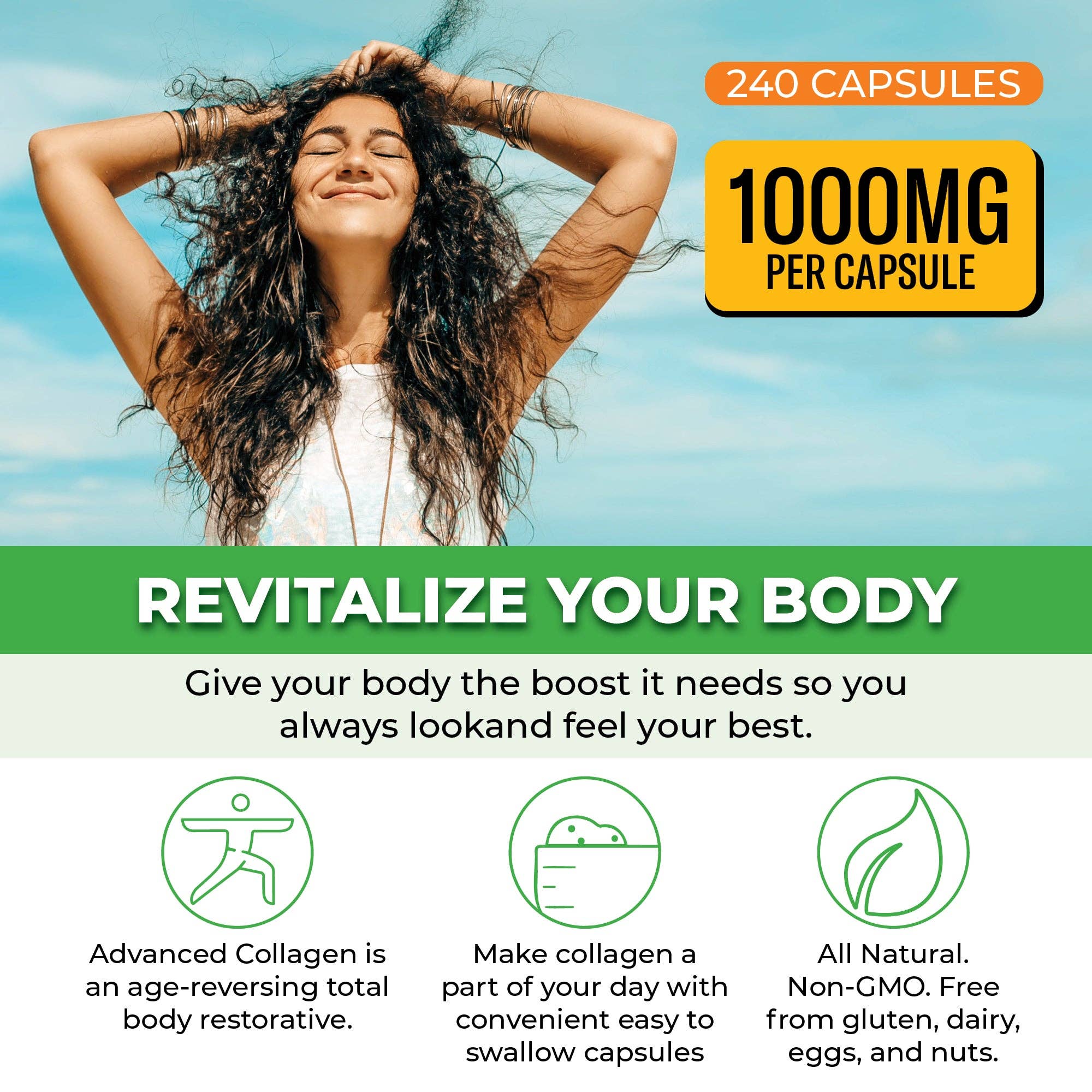 Forest Leaf - Wholesale Oral Supplement/Vitamin - Multi Collagen Pills with Hyaluronic Acid + Vitamin C8