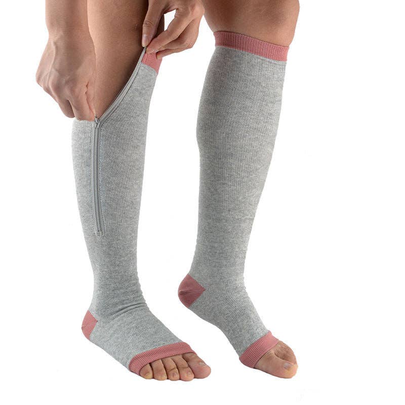 VIGOR - Wholesale Socks - Unisex - Zipper Compression Socks, Calf Knee High, Open Toe Support9