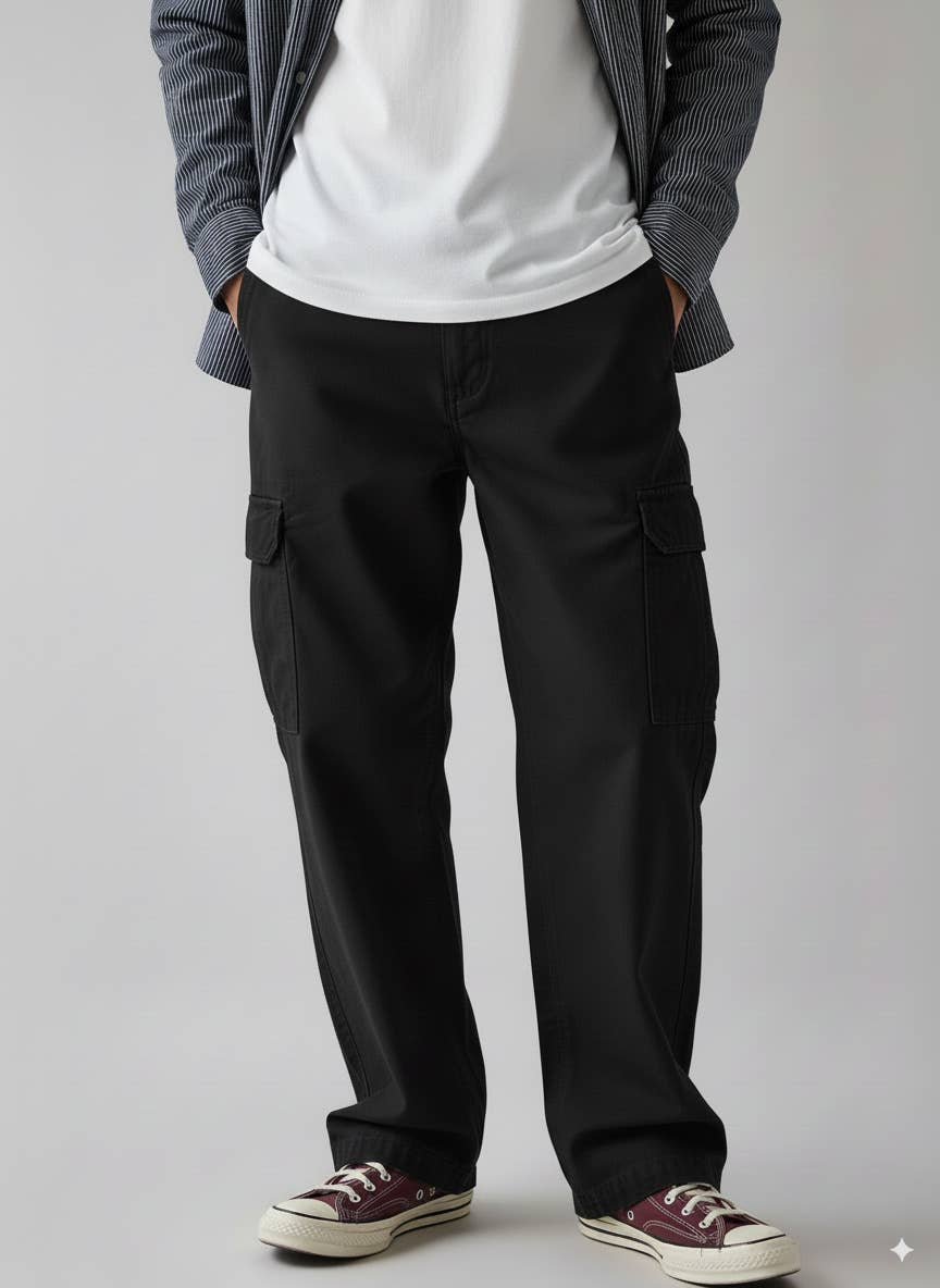 HB-2023 SCHWARZ HAWKSBAY NEUE HERREN CARGO TWILL STRETCH HOSE für den Großhandel auf Faire