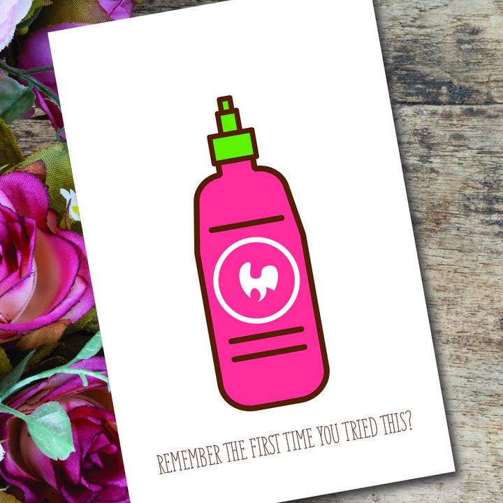 Sriracha Valentine's Day Card, Digital & Paper Download for wholesale by S&Y Brand Paper co.