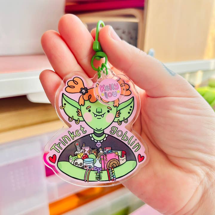 Trinket Goblin - Acrylic Keyring for wholesale by Kellylou