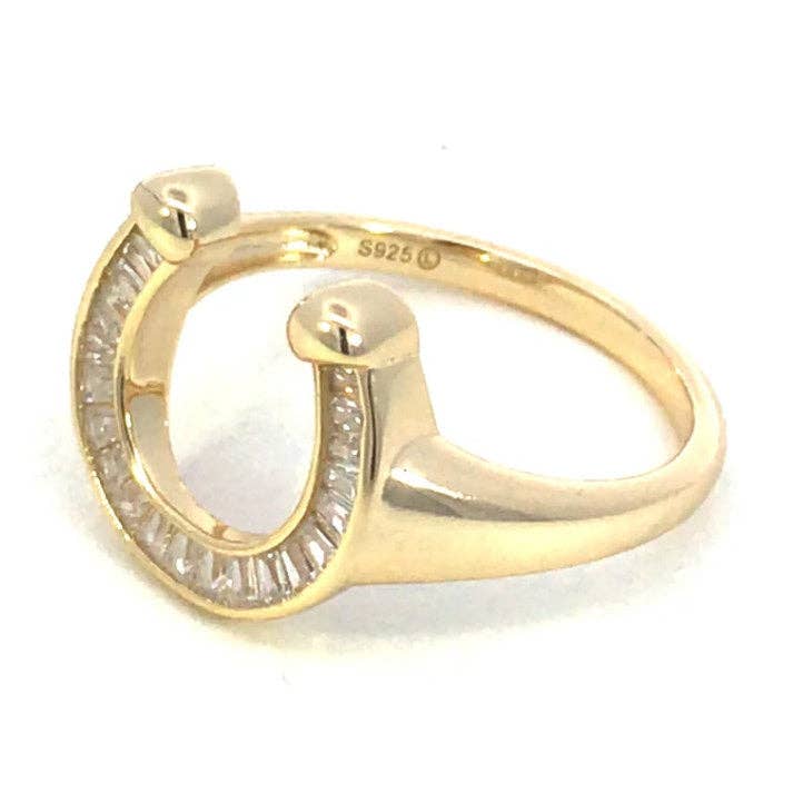 Gør det muligt guldhestesko ring til kvinder for engroshandel hos Gigi & Jen