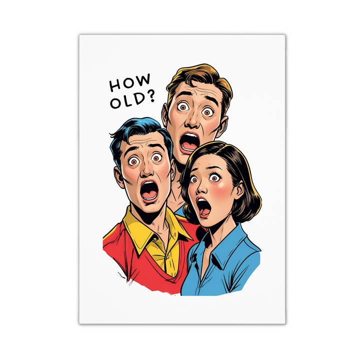 Einzigartige lustige Geburtstagskarte - Wie alt für den Großhandel von Smirk & Scribble