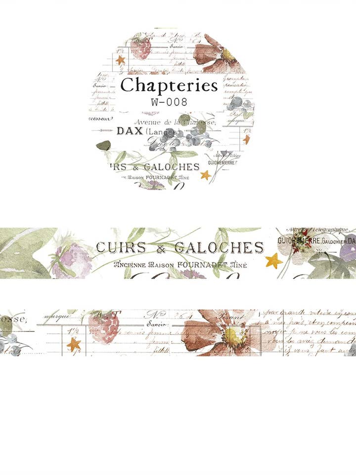 Blommig washi-tejp - W008 för wholesale av Chapteries